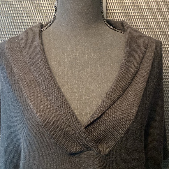 Coldwater Creek Shaw Collar Dolman Elbow Length Sleeve Wool Blend Sweater - Picture 2 of 6